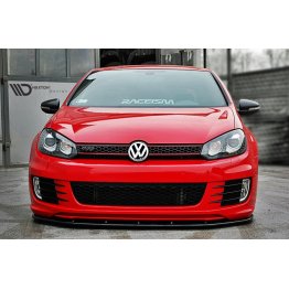 Накладка сплиттер на передний бампер на Volkswagen Golf VI GTI 35TH